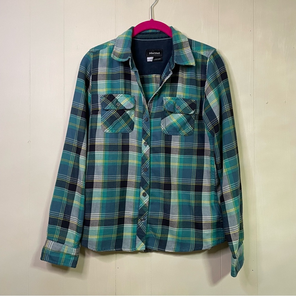 Plaid Marmot Flannel - blue green